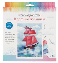 Набор для творчества Origami. Картина валянием «Алые паруса»