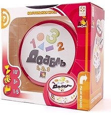 Игра настольная, Asmodee, Доббль: Цифры и формы (Spot It! Numbers & Shapes)