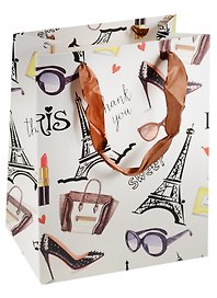 Пакет подарочный бумажный А5 18*23*10 "Glamour", жен., мат. ламинат, Kairui