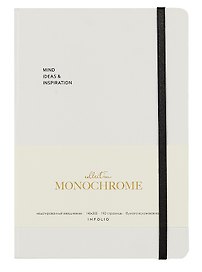 Ежедневник недатированный «Monochrome» А5, белый, 96 листов, экокожа, InFolio