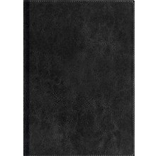 Книга для записей А5 96л кл. "Classic" черная, иск.кожа, поролон, тонир.бумага, ляссе, Listoff