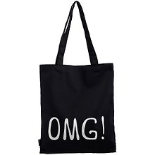 Сумка-шоппер OMG! черная, текстиль 40см.*32см.