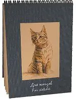 Блокнот для эскизов "Собачка/Котенок", А5, 50 листов, на спирали