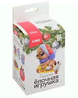 3D Art. Елочная игрушка под роспись "Мишка на санках"