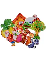 Комплект вырубных мини-плакатов "Герои сказки Репка" (10 штук)
