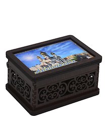 Шкатулка Архангельск малая резная венге (9,5 x 6,5 x 5,5 см) (хдф)