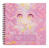 Скетчбук 190*190 40л "Зачарованная" 100г/м2, мел.картон, выб.лак, евроспираль