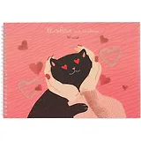 Альбом для рисования Listoff, "Любимый котик", А4, 40 листов, на гребне