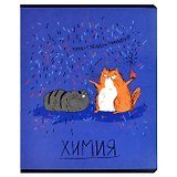 Тетрадь предметная «Любознательные коты. Химия» 48 листов в клетку, со справочными материалами - Феникс+