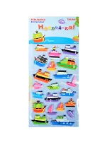 Наклейки декоративные, многоразовые, зефирные 4 Корабли 1 8*15см