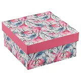 Подарочная коробка «Цветы и перья» маленькая