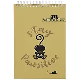 Скетчбук А5 40л "Кошки мышки" блок 160г/м2, тонир. картон, фольга, спираль