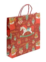 Пакет А3 42*32*11 "Елочные игрушки" НГ, крафт