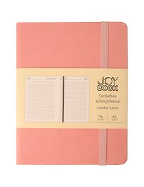 Ежедневник недатированный «Joy Book» А6, персиковый, 136 листов, экокожа, Joy Book