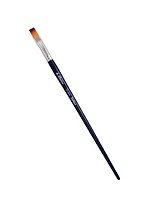 Кисть художественная Байкал синтетика, плоская, №12, длинная ручка, шк07855