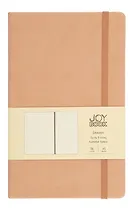 Книга для записей А5 96л тчк. "Joy Book. Крем-брюле" иск.кожа, тонир.блок, скругл.углы, ляссе, резинка, карман на задн.форзаце