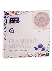 Алмазная мозаика MAZARI Орнамент 12 , 30х30см частичная выкладка, стразы разного размера