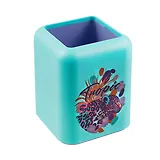 Стакан для пишущих принадлежностей "Tropical", пластик, мятный с фиолетовым, Erich Krause