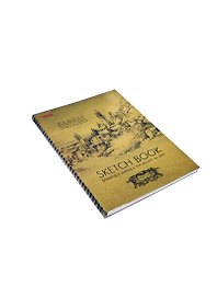 Тетрадь A4 100л кл. "SKETCH" тв.обл.крафт, мат.ламинация, тиснение, закрытая евроспираль, ассорти, MARKER ARTE