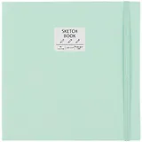 Скетчбук 195*195 40л "Free hand. No. 4" мятный, гладкая бумага, 140г/м2, тв.обложка, резинка