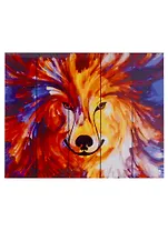 Рисование по дереву. Образ волка