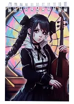 Блокнот А6 60л кл. "Вэнсдэй-3" гребень