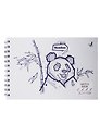 Скетчбук А5+ 80л "SKETCHBOOK. Panda book" белый офсет, 120г/м2, 7БЦ