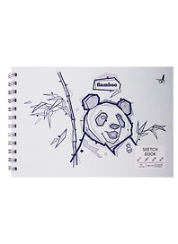Скетчбук А5+ 80л "SKETCHBOOK. Panda book" белый офсет, 120г/м2, 7БЦ