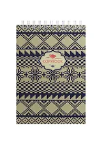 Блокнот А6 80л кл. "Вязанный орнамент" 7БЦ, глянц.ламинация, евроспираль, Listoff