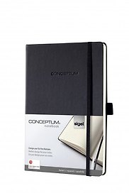 Блокнот для записей А5, 194стр CONCEPTUM, твердая обложка, черный, в клетку