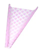 Пленка упаковочная 70*200см "Сердце" розовый, инд.уп.