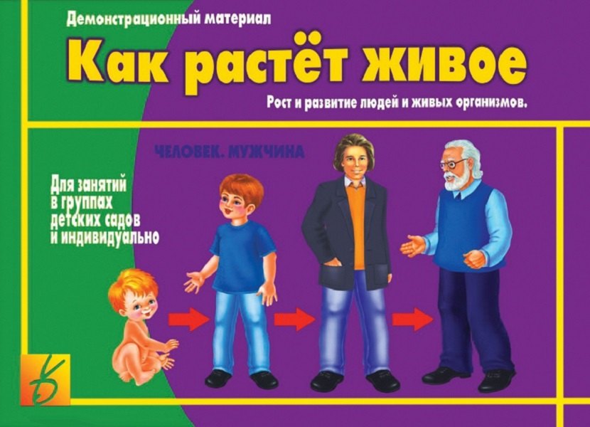 Как растет живое. Рост и развитие людей и живых организмов. Демонстрационный материал для занятий в группах детских садов и индивидуально
Как растет живое. Рост и развитие людей и живых организмов. Демонстрационный материал для занятий в группах детских садов и индивидуально
