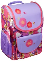 Ранец "Lite. Flora" школьный жесткий 35x26x20 см, вес 850 г, 1 отделение на замке с карманом для учебников, 2 боковых кармана, 1 передний карман, уплотненные лямки и ортопедическая воздухопроницаемая спинка, светоотражающие вставки