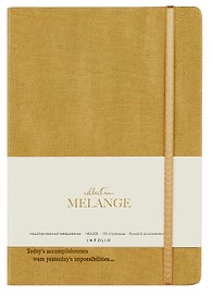 Ежедневник недатированный «Melange» А5, жёлтый, 96 листов, экокожа, InFolio