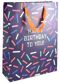 Пакет А3 42*32*11,5 "Birthday wishes" нейтр., бум.мат.ламинат