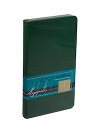 Еженедельник недат. А6 80л "MEGAPOLIS VELVET" зеленый, иск.кожа, тонир.блок, золотой обрез, ляссе, Bruno Visconti