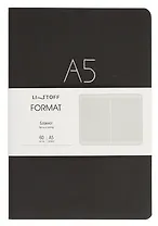 Книга для записей А5 60л "Format. No 1" иск.кожа, интеграл.переплет, тиснение фольгой