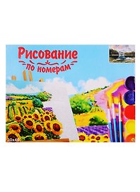 Набор для раскрашивания по номерам ТМ Рыжий Кот Холст Живописный горный пейзаж 30х40см Х-9147