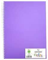 Блокнот для эскизов А4 50л "Notes" 120г/м2, фиол.пласт.обл, спираль, Canson