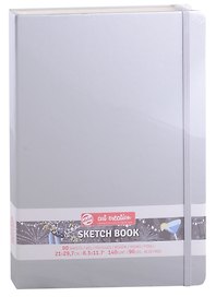 Блокнот для зарисовок 21*30см 80л "Art Creation" 140г/м2, 7БЦ, Блестящее серебро (цвет металлик), Fabriano