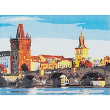 Холст с красками по номерам Уютная Прага перед закатом (SM021) (22х30см) (14цв) (Рыжий Кот) (3+) (коробка)