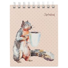 Скетчбук «Белка и кофе», 80 листов, А6