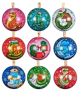 Шар Символ года c новогодним пожеланием (металл) (6,5) (92720)