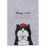 Записная книжка А6- 70л лин. "Happy words" ПВХ-обл., ассорти