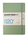 Книга для записей A5, 100 листов, нелинованная "Edition 120G", твердая обложка, шалфей, Leuchtturm1917