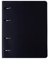 Тетрадь на кольцах в клетку Listoff, "Soft Touch. Угольный черный", 120 листов