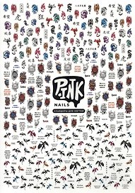 Слайдеры для ногтей «Маски и драконы», Pink