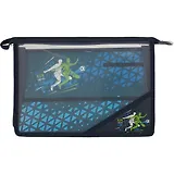 Папка для труда А4 "ФУТБОЛИСТЫ" 33*23см пластик, молния, внутр.блок для канц.принадлежностей