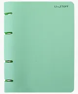 Тетрадь на кольцах в клетку Listoff, "Мятная тетрадь", 80 листов