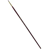 Кисть художественная Вернисаж, синтетика бордовая, плоскоовальная, длинная ручка №0, Гамма